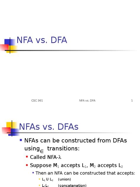 03 Nfa Vs Dfa Computer Science Linguistics Free 30 Day Trial Scribd