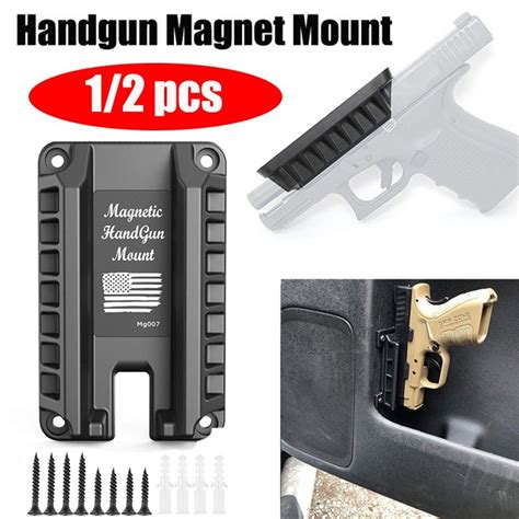 1 2 Pcs Black Handgun Magnet Safety Mount For Bumpy And Tough Terrain