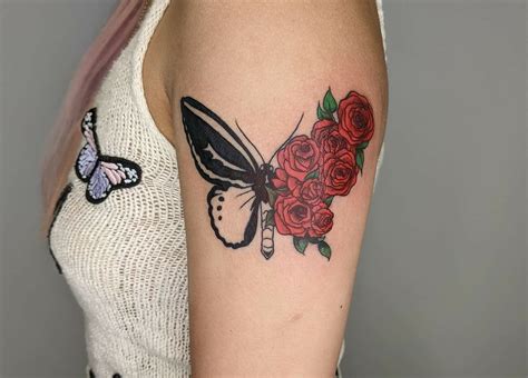 10 Best Butterfly On Rose Tattoo Ideas That Will Blow Your Mind