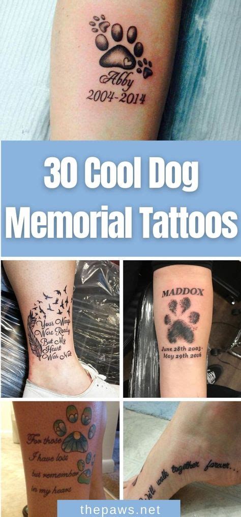 10 Most Beautiful Pet Memorial Tattoos Inspiration For Your Pet