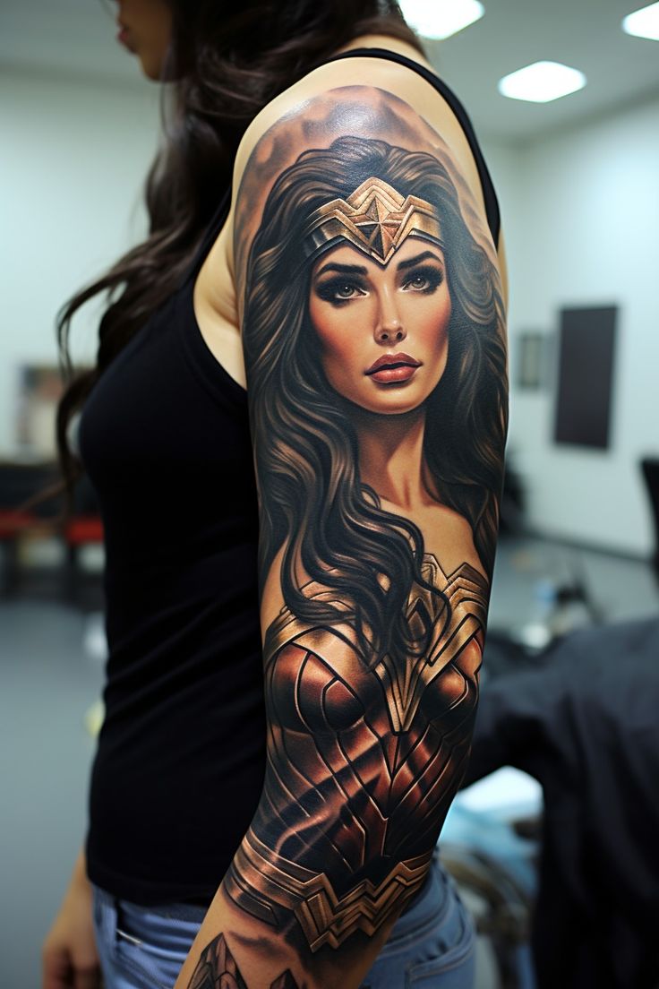 10 Striking Wonder Woman Tattoo Ideas For The Ultimate Fan Artofit