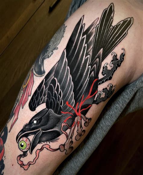 10 Stylish And Traditional Crow Tattoo Designs Styles At Life