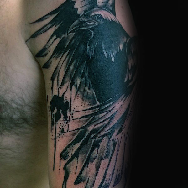 100 Crow Tattoo Designs For Men Black Bird Ink Ideas