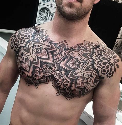 100 Nice And Creative Chest Tattoo Ideas Art And Design Mandala