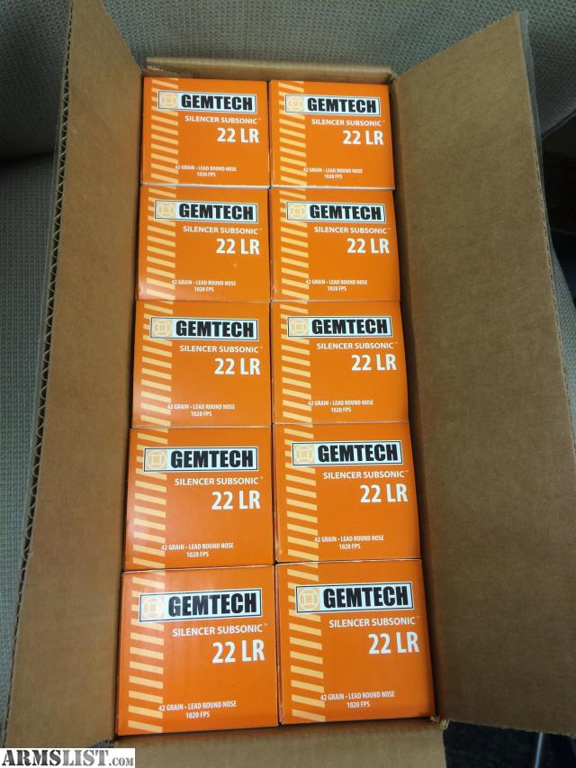 1000 Rd Gemtech 22Lr Ammunition Subsonic Ammo Gm 22 Buy Guns Online