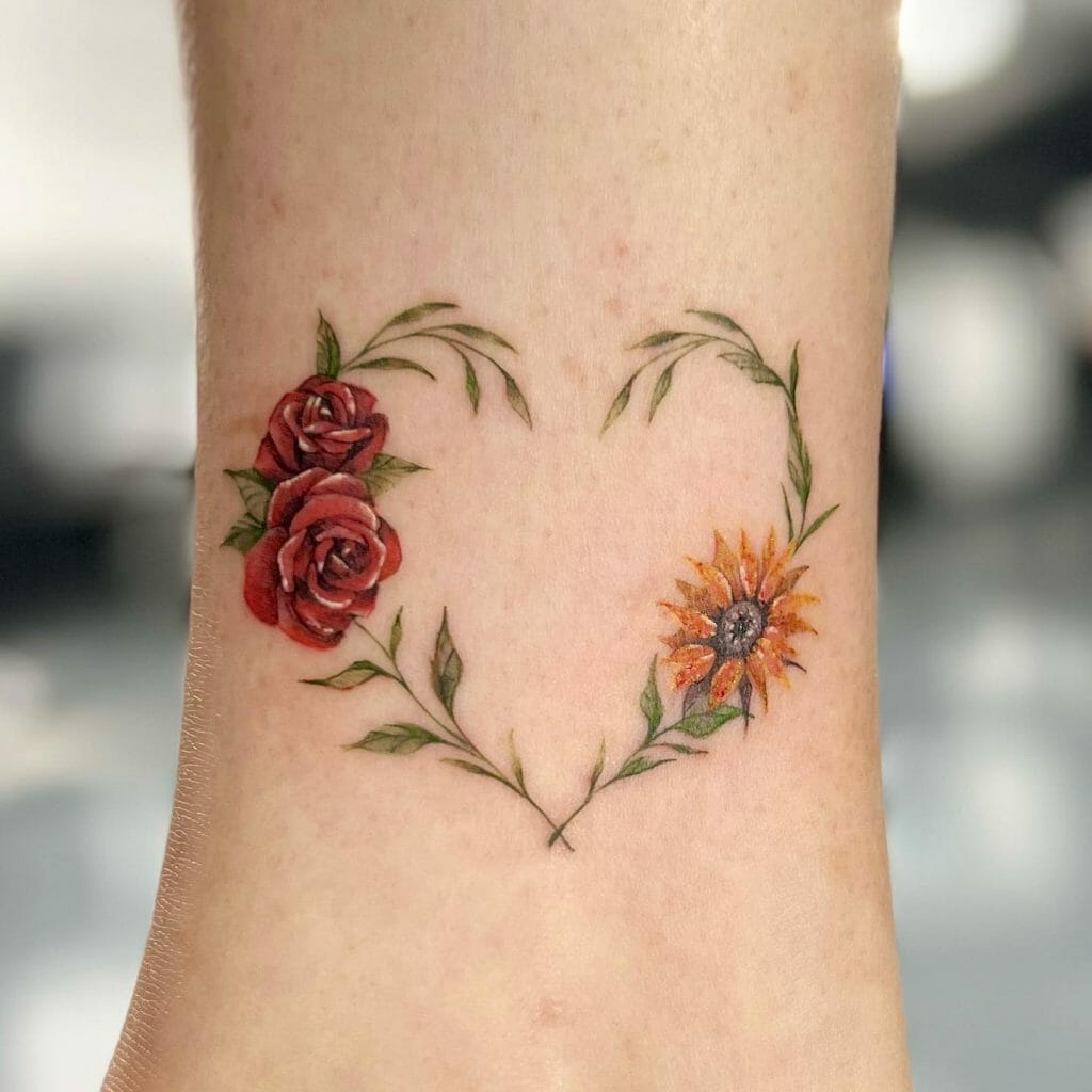 11 Sunflower And Roses Tattoo Ideas That Will Blow Your Mind