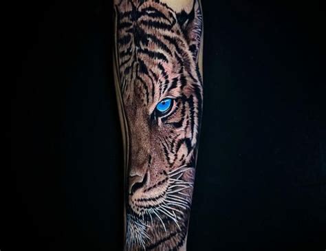 12 Best Half Tiger Face Tattoo Designs Tiger Face Tattoo Tiger