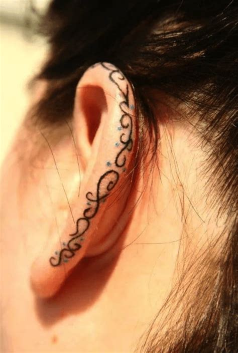 150 Sensuous Inner Behind The Ear Tattoos Ultimate Guide May 2021 Ear Tattoo Inner Ear