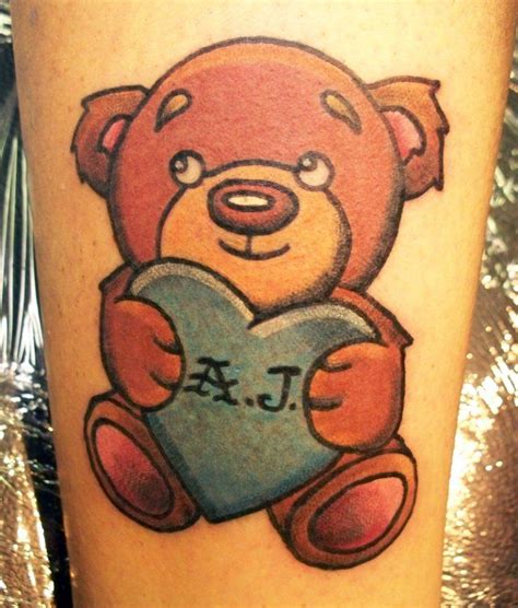 16 Cute Cuddly Teddy Bear Tattoos And Meanings Tattooswin Teddy