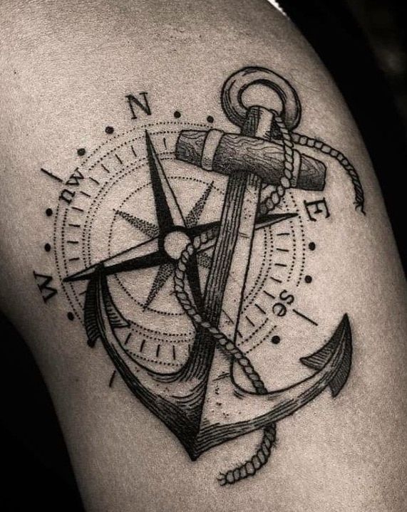 20 Unique Compass Rose Tattoo Ideas