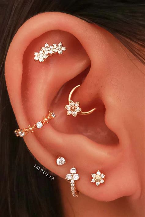 2022 Trend Ear Curation Ear Peircings New Ear Piercing Pretty Ear