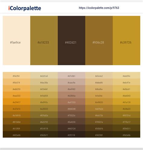 21 Champagne Color Palette Colletterares