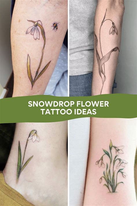 25 Snowdrop Flower Tattoo Ideas Symbolizing Hope Purity Tattoo Glee