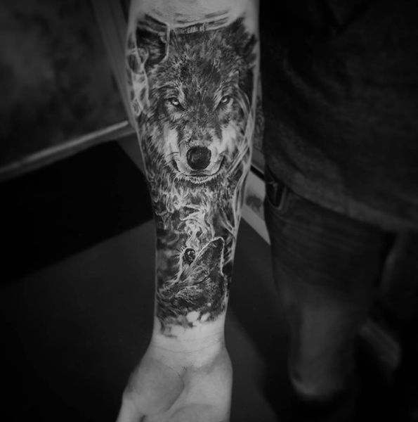 25 Wolf Forearm Tattoo Ideas For Men Women