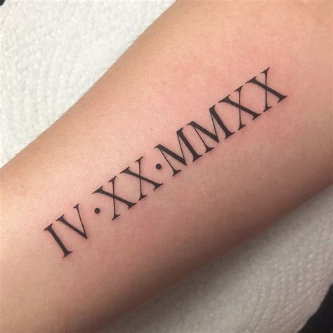 250 Birth Date Tattoos Ideas 2020 Roman Numeral Designs With Beautiful Fonts Roman Numeral