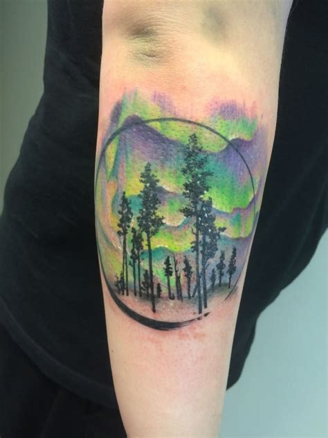 26 Enchanting Aurora Borealis Tattoos Northern Lights Tattoo Light