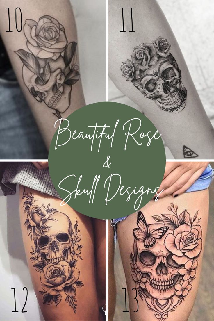 27 Beautiful Skull And Flower Tattoo Ideas Tattooglee Floral Skull