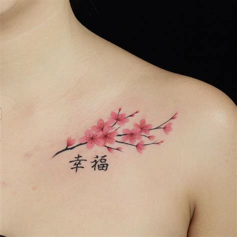 27 Charming Cherry Blossom Tattoo Examples