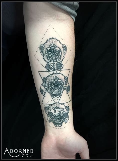 3 Wise Monkeys By Jenny Clark Tattoo Artist Tattoos Tattoo Artists