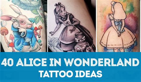 30 Alice In Wonderland Tattoo Designs With Meaning