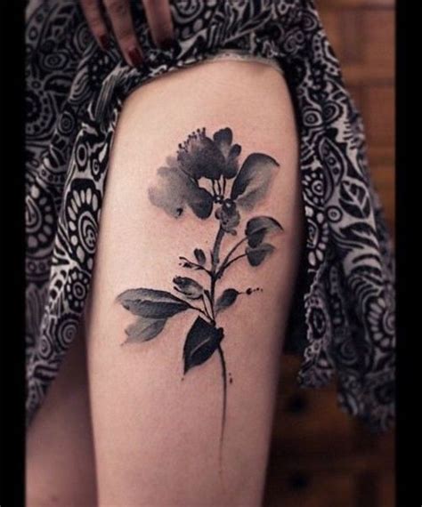 30 Beautiful Black And White Flower Tattoos For Women Entertainmentmesh