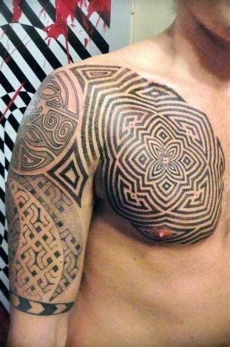 30 Cool Small Tribal Chest Tattoos For Men