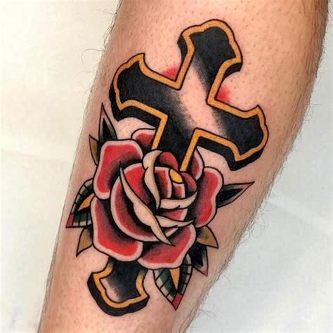 30 Cross With Rose Tattoo Ideas For Men And Women Art And Design