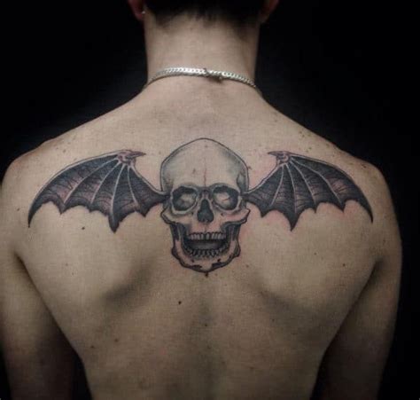 30 Deathbat Tattoo Designs For Men Winged Skull Ink Ideas