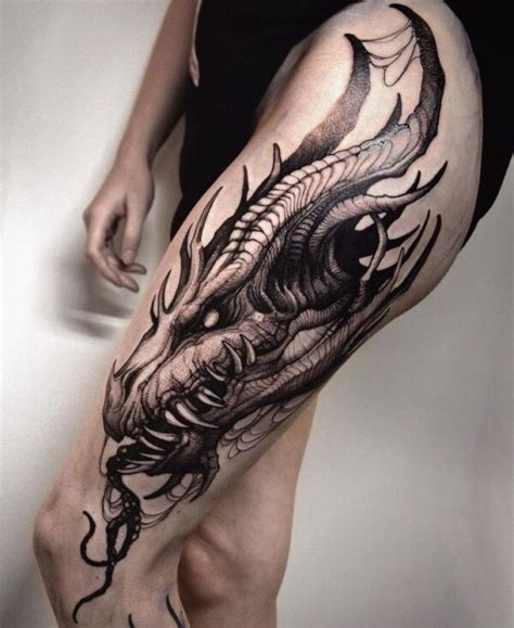 33 Modern Dragon Tattoos For Leg Tattoo Designs Tattoosbag Com