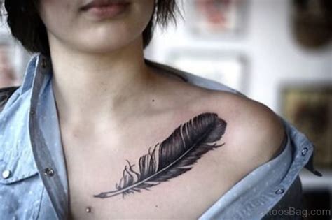 39 Cute Feather Tattoos On Chest Tattoo Designs Tattoosbag Com