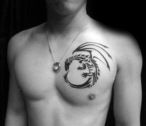 4 Tribal Head Dragon Tattoos For Men