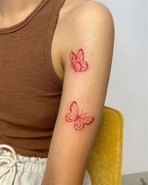 40 Beautiful Red Butterfly Tattoo Ideas For Men Women In 2024