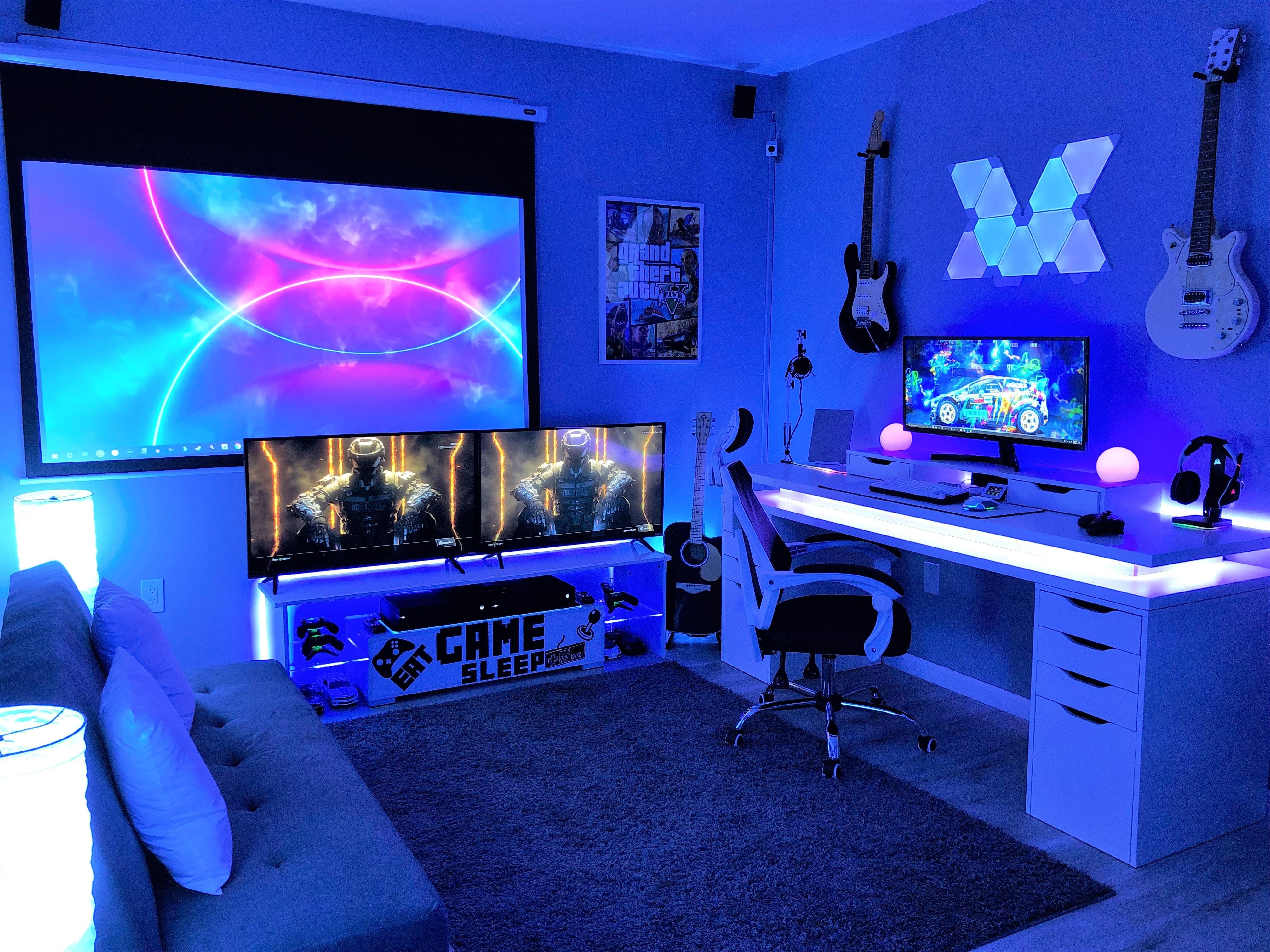 40 Best Video Game Room Ideas Cool Gaming Setup 2022 Guide