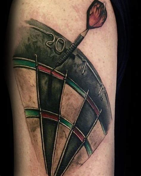 40 Dart Tattoos For Men Dartboard Design Ideas