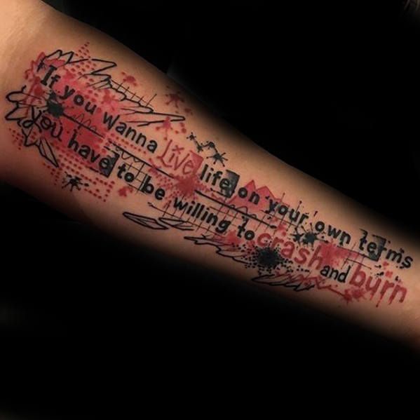 40 Forearm Quote Tattoos For Men Worded Design Ideas