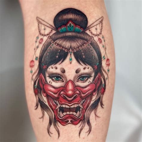 40 Gorgeous Japanese Mask Tattoos