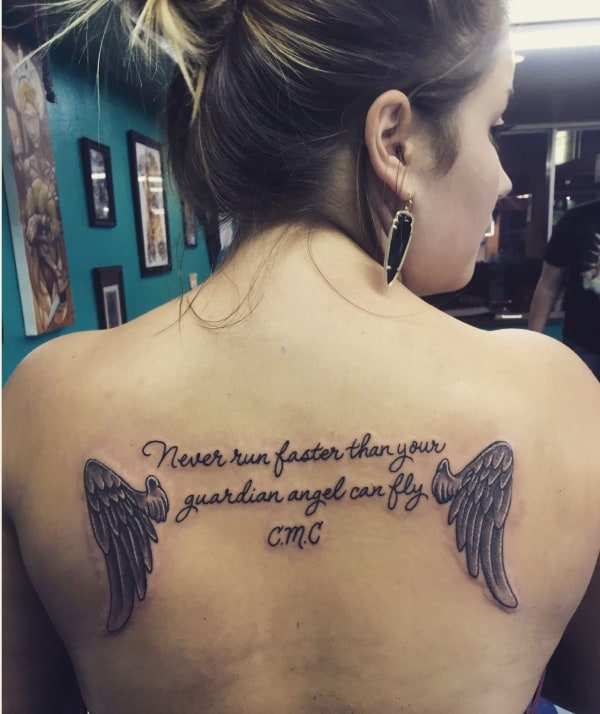 44 Beautiful Guardian Angel Tattoo Designs To Get Inked