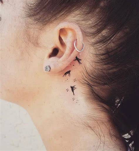 45 Cute Behind Ear Tattoo Design Ideas For Girls 2024 Ear Tattoos For Ladies Womens Tattoos