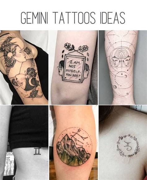 50 Beautiful Gemini Tattoos Designs And Ideas With Meanings 64E