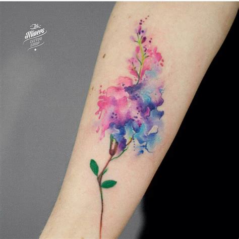 50 Best Watercolor Flower Tattoos Designs Ideas 2024