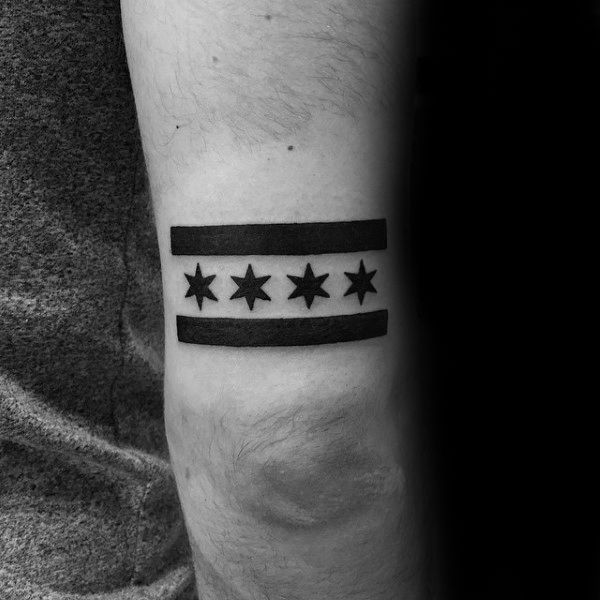 50 Chicago Flag Tattoo Designs For Men Illinois Ink Ideas Chicago