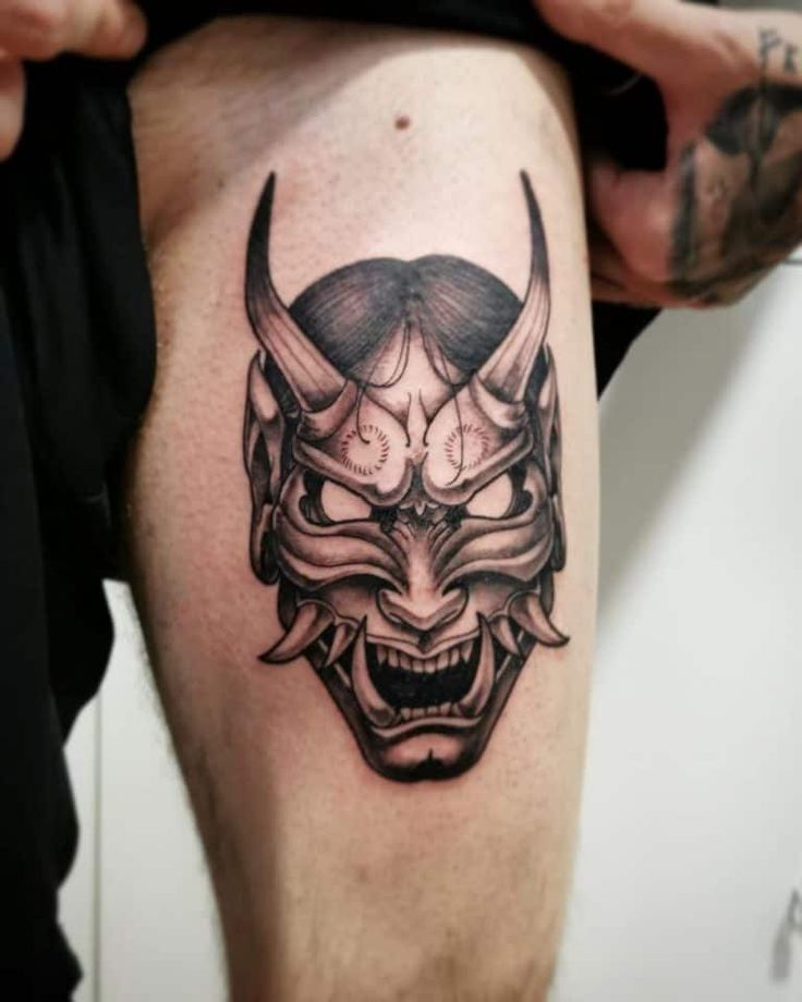 50 Oni Mask Tattoos Origins Meanings Tattoo Artists Hannya Mask