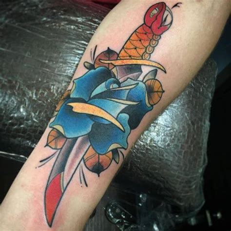 50 Traditional Dagger Tattoo Designs With Meaning 2019 Tattoo