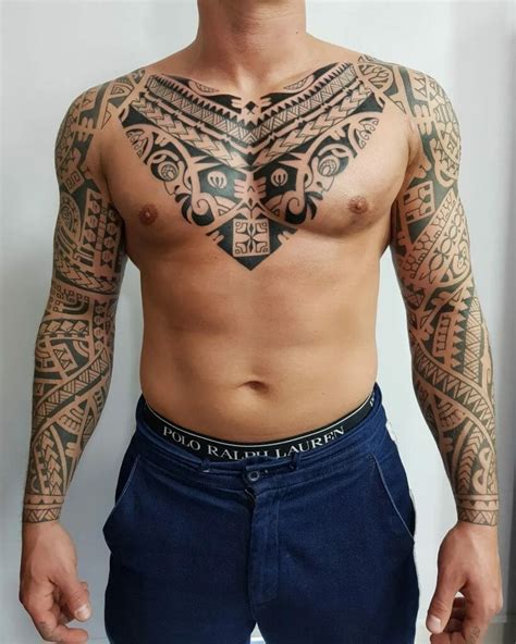 50 Tribal Chest Tattoos For Men 2023 Inspiration Guide