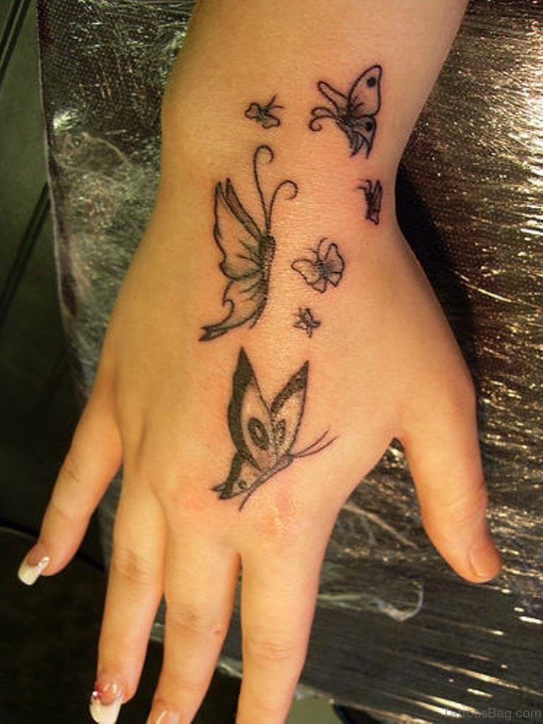 54 Awesome Butterfly Tattoos On Hand Tattoo Designs Tattoosbag Com