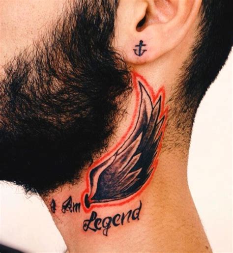 59 Wonderful Wings Neck Tattoos