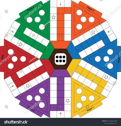 6 Player Ludo Game Board Game Stock Vector Royalty Free 2303211547