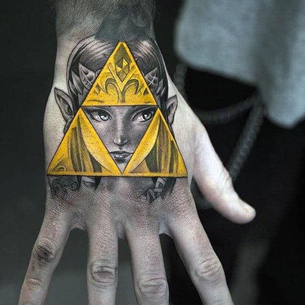 60 Triforce Tattoo Designs For Men Legend Of Zelda Ink Ideas