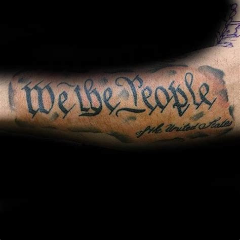 60 We The People Tattoo Designs For Men Constitution Ink Ideas