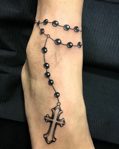 65 Stunning Rosary Tattoos Designs To Try On Your Ankle Psycho Tats